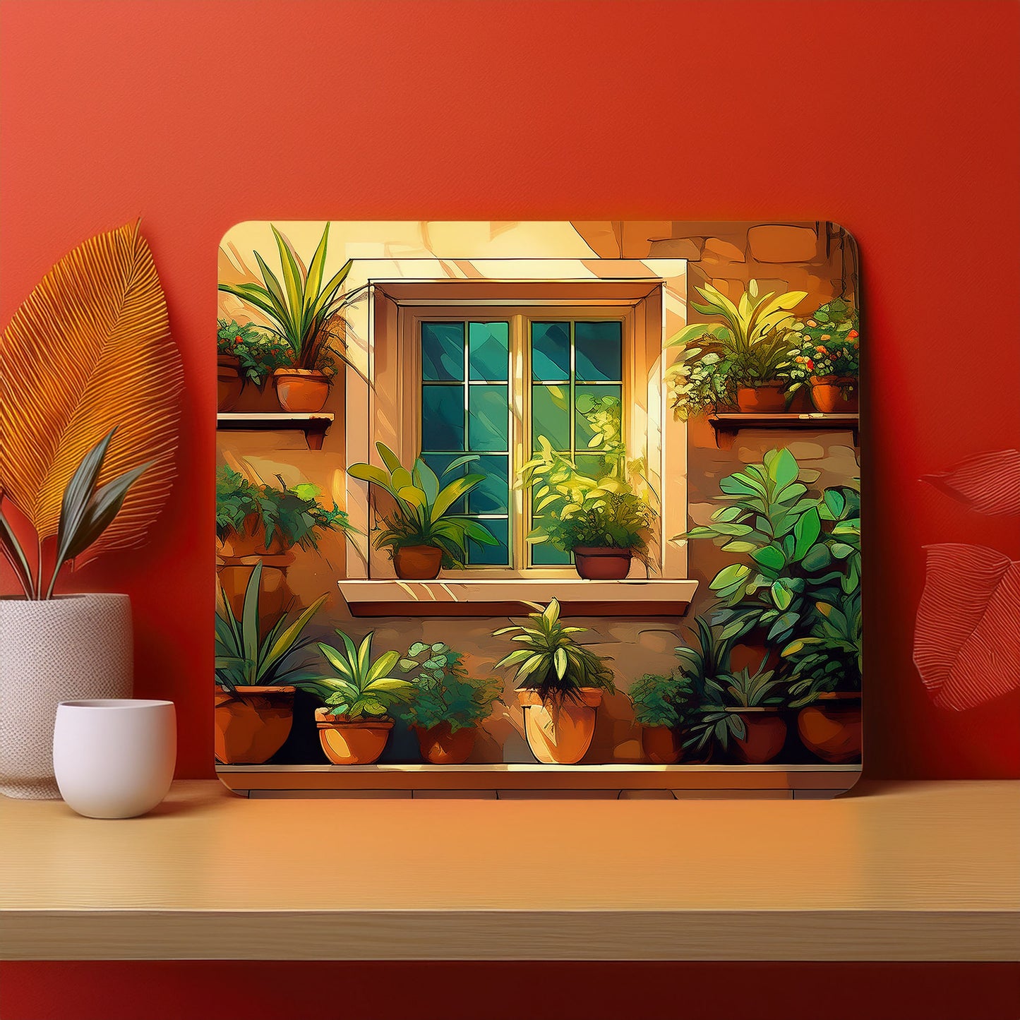 Home Fence Garden Trees Raining Fog Mousepad