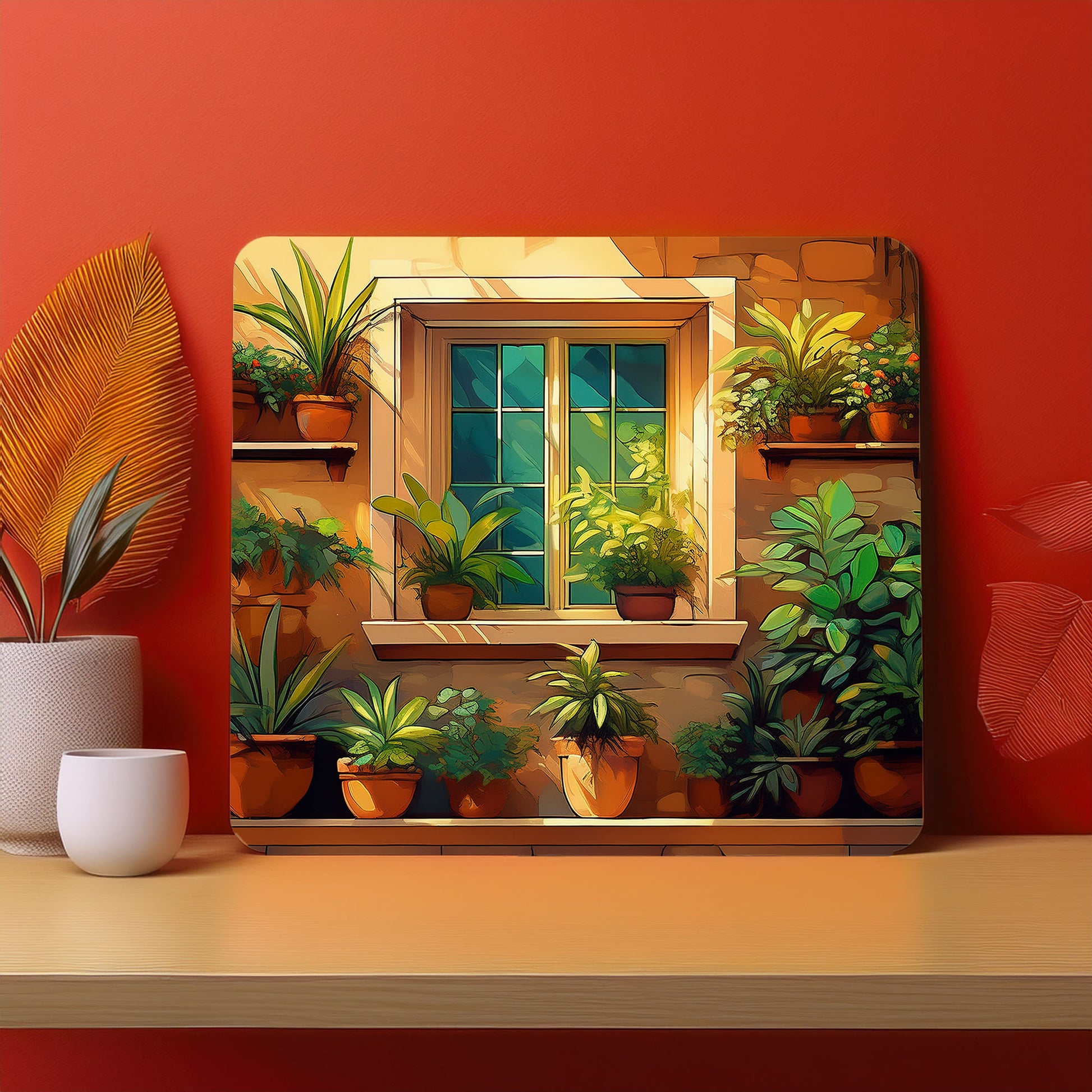 Home Fence Garden Trees Raining Fog Mousepad