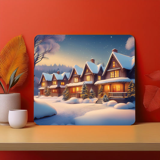 Home Fence Garden Trees Raining Fog Mousepad