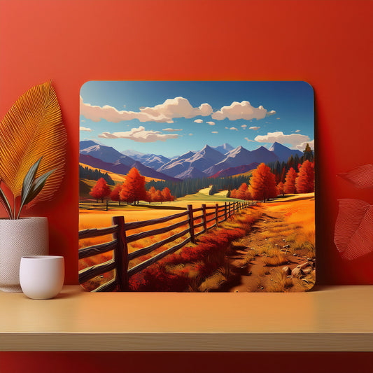 Home Fence Garden Trees Raining Fog Mousepad