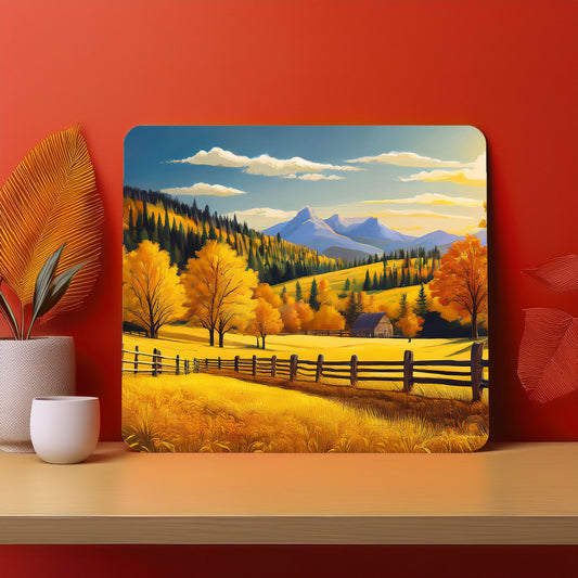 Home Fence Garden Trees Raining Fog Mousepad