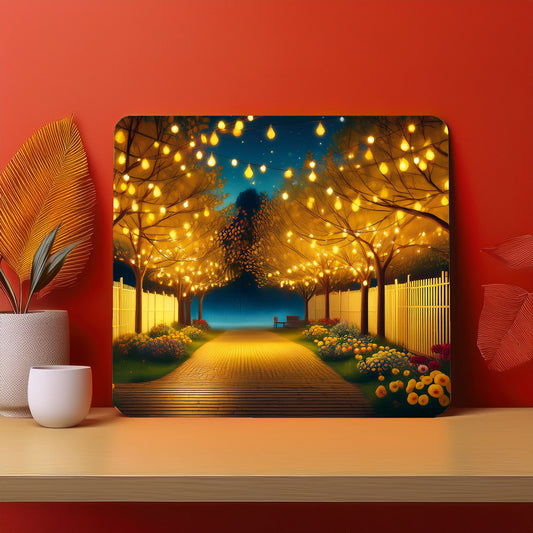 Home Fence Garden Trees Raining Fog Mousepad